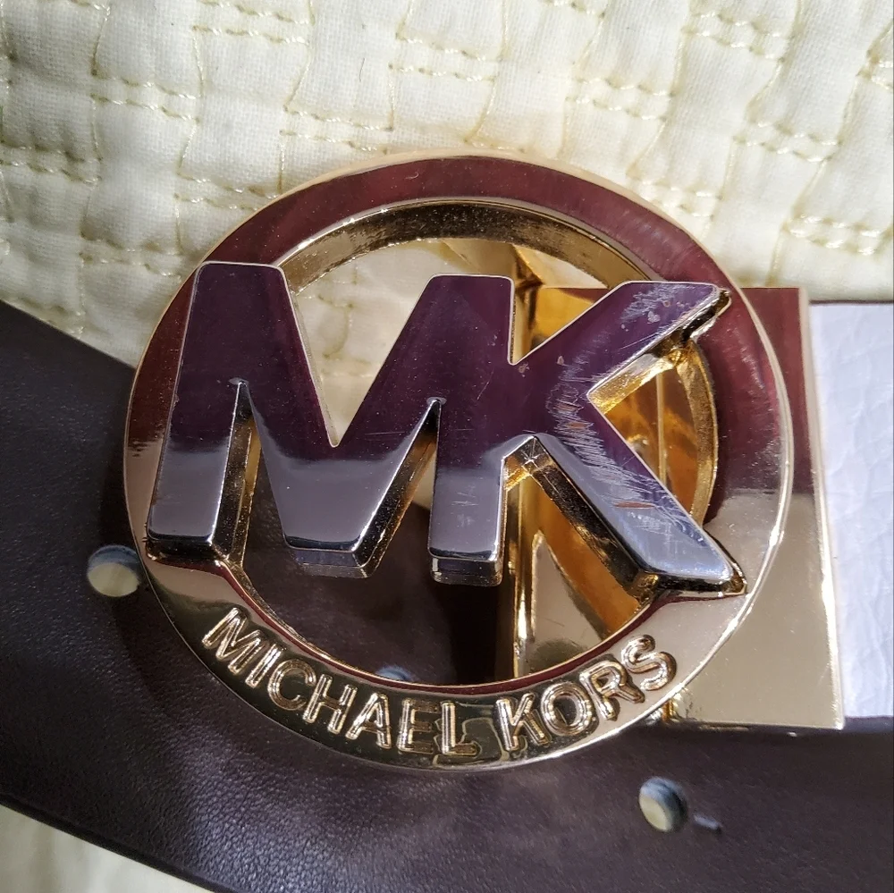 Michael Kors white brown